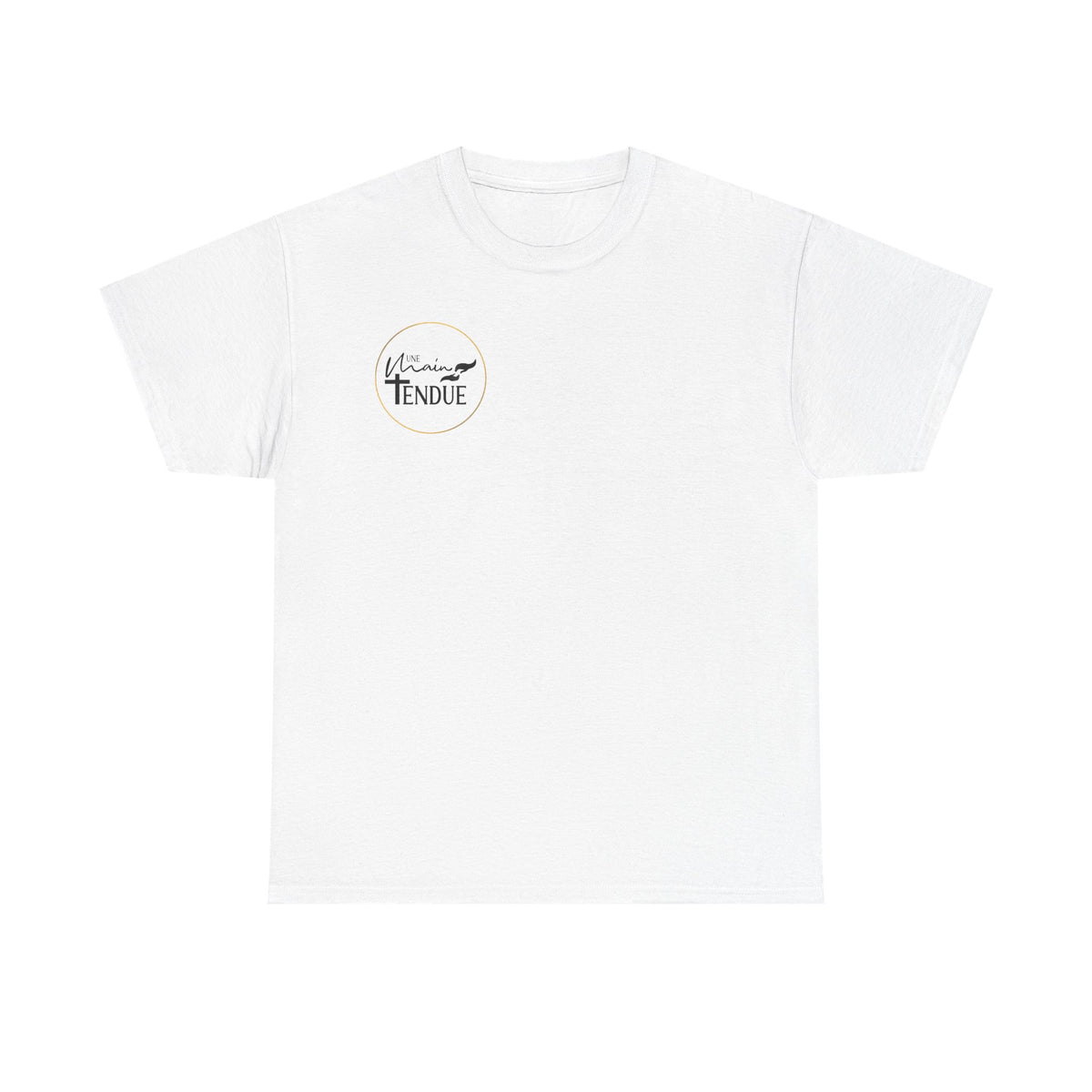 T-shirt Une Main Tendue — Blanc unisexe