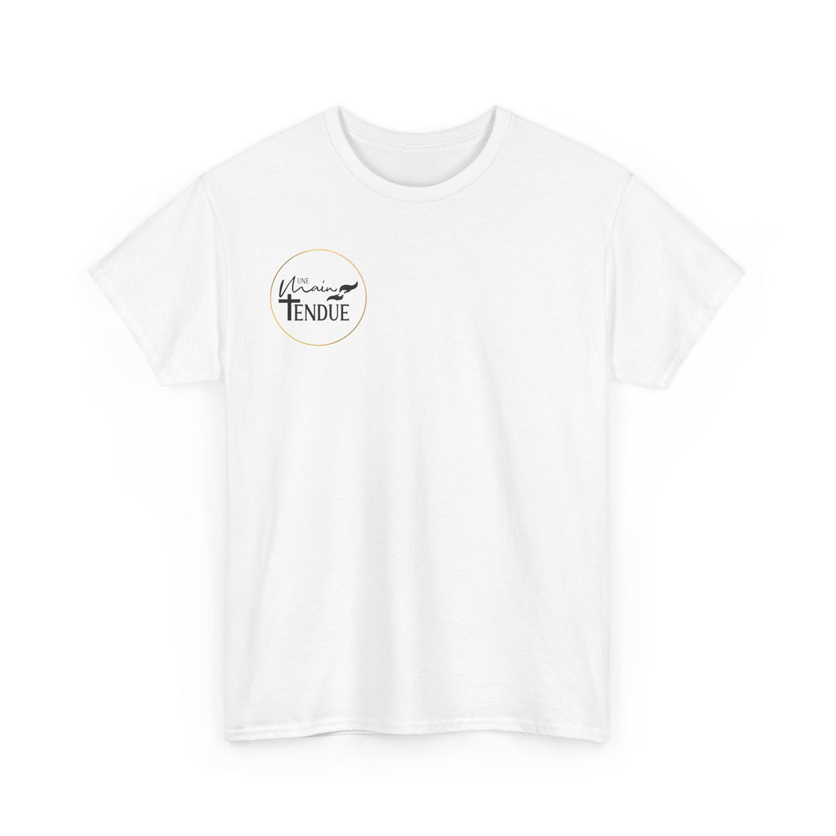 T-shirt Une Main Tendue — Blanc unisexe
